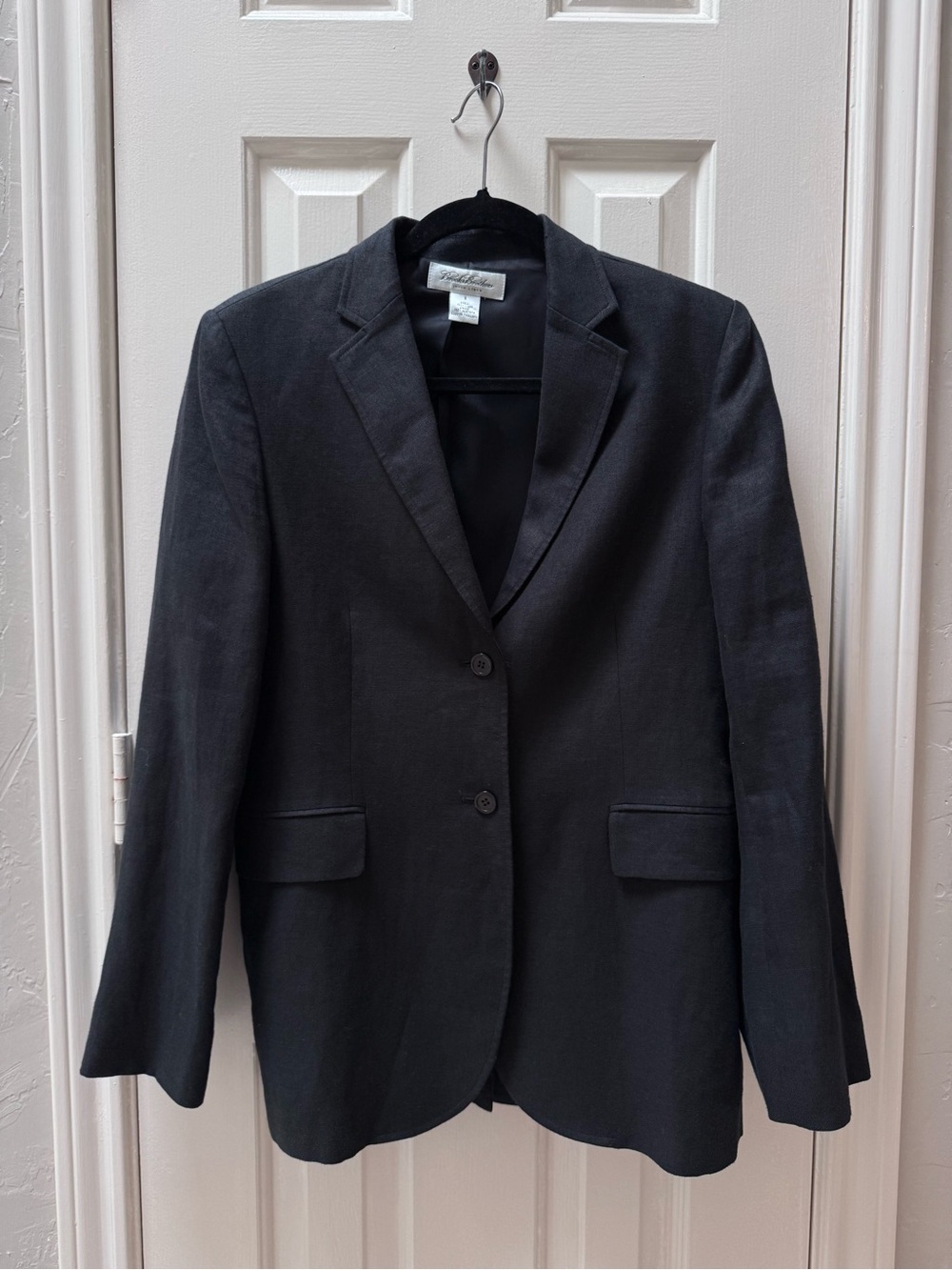 Brooks Brothers Irish Linen Blazer Black Women’s Size 8 Tailored Jacket